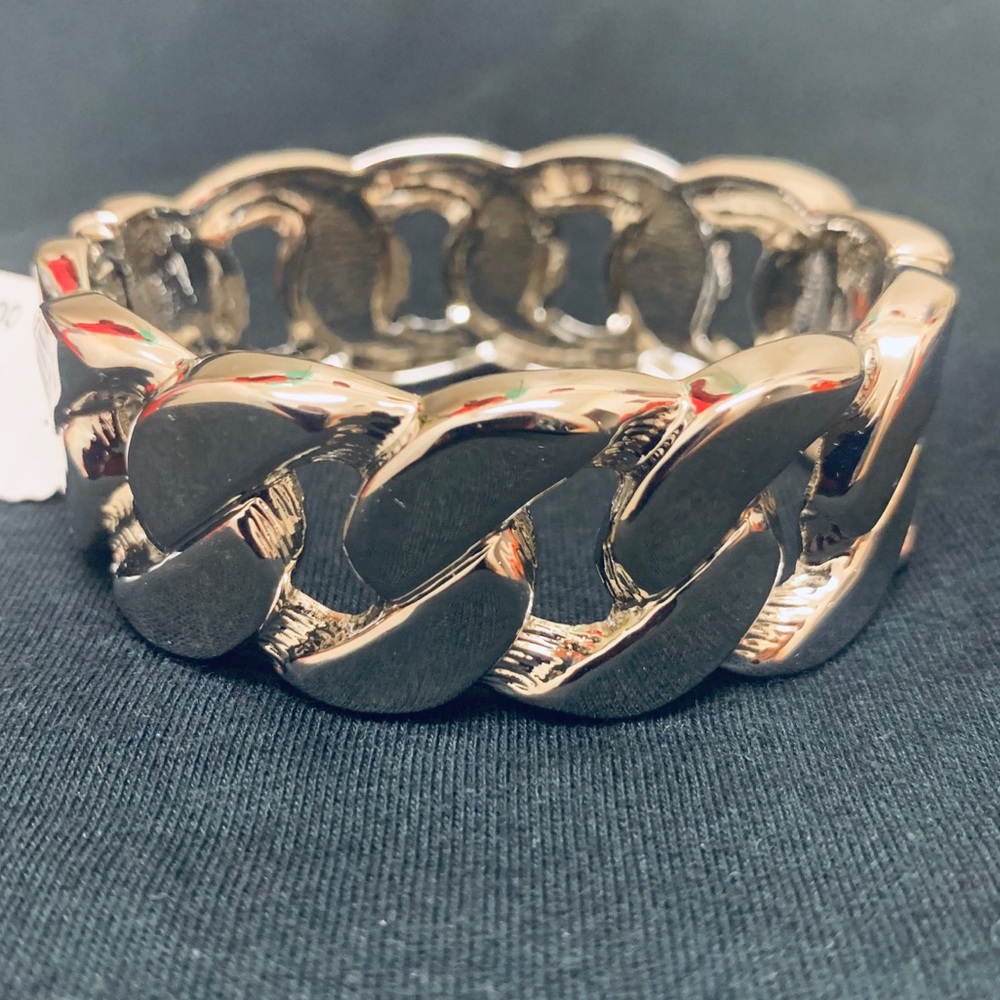 Cookie Lee Silver Hinged Bangle Bracelet